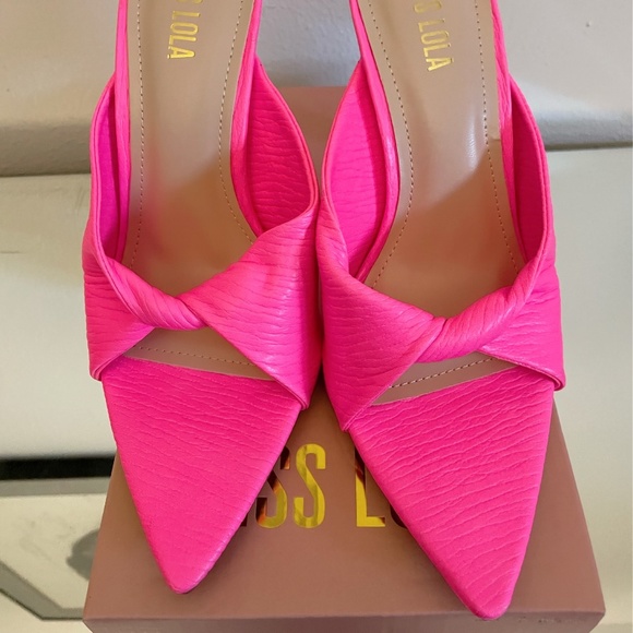 Miss Lola - Style Envy High Heel Mules - Pink - Picture 10 of 10